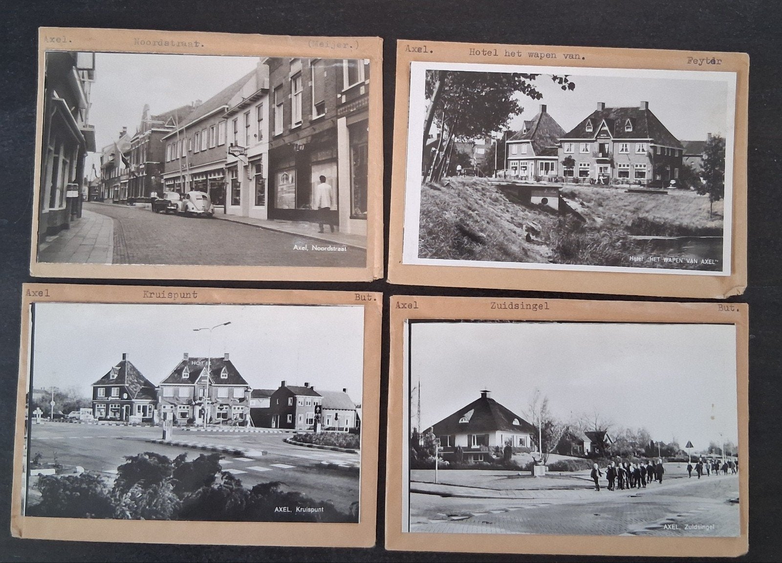 Axel, Glasplaten uitg. JosPe, 4 x, Ophalen of Verzenden, 1960 tot 1980, Ongelopen, Zeeland