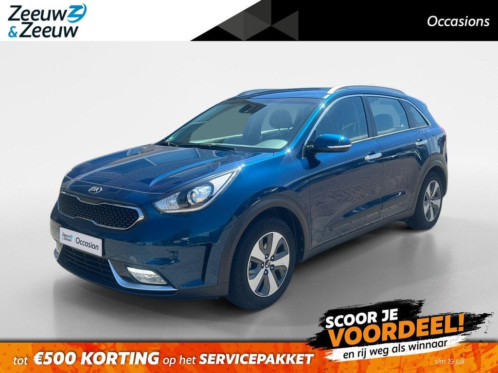 Kia Niro 1.6 GDi Hybrid DynamicLine | Trekhaak | Carplay | A, Auto's, Kia, 12 maanden, Gebruikt, Euro 6, Blauw