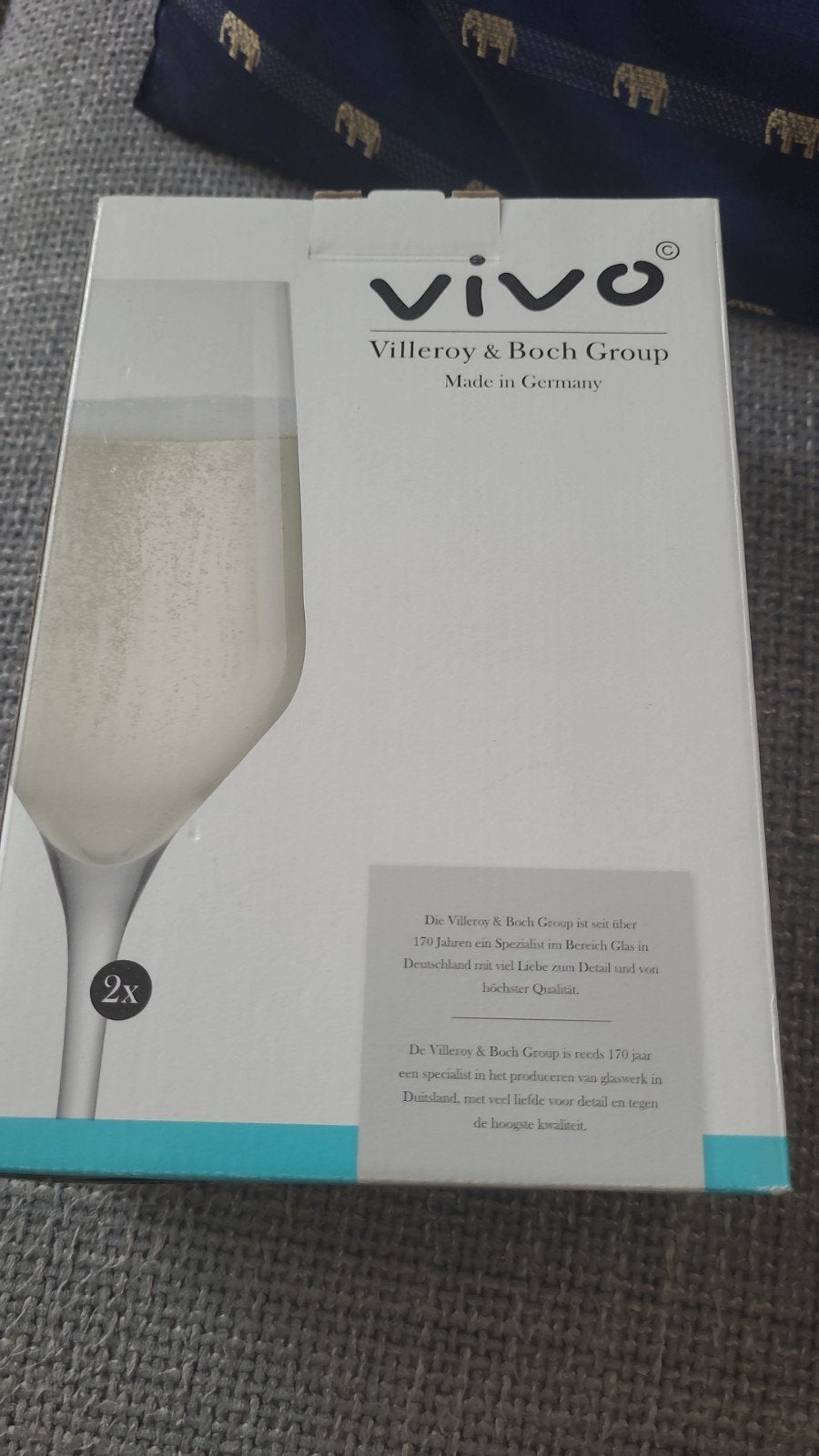 Vivo villeroy and boch 2 champagne glazen, Ophalen of Verzenden, Zo goed als nieuw, Overige typen
