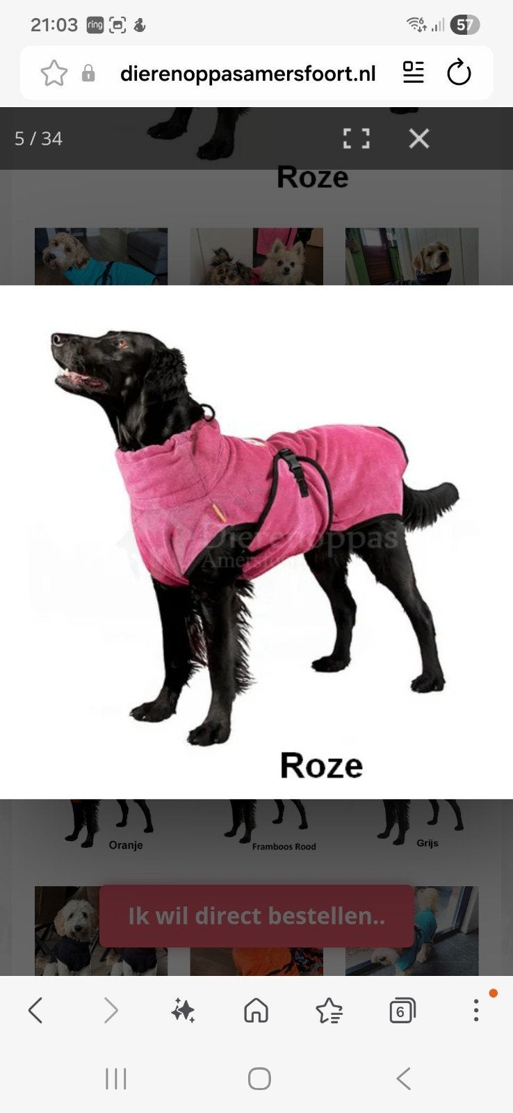 Superfur chillcoat badjas hond, Dieren en Toebehoren, Hondenkleding, Ophalen of Verzenden