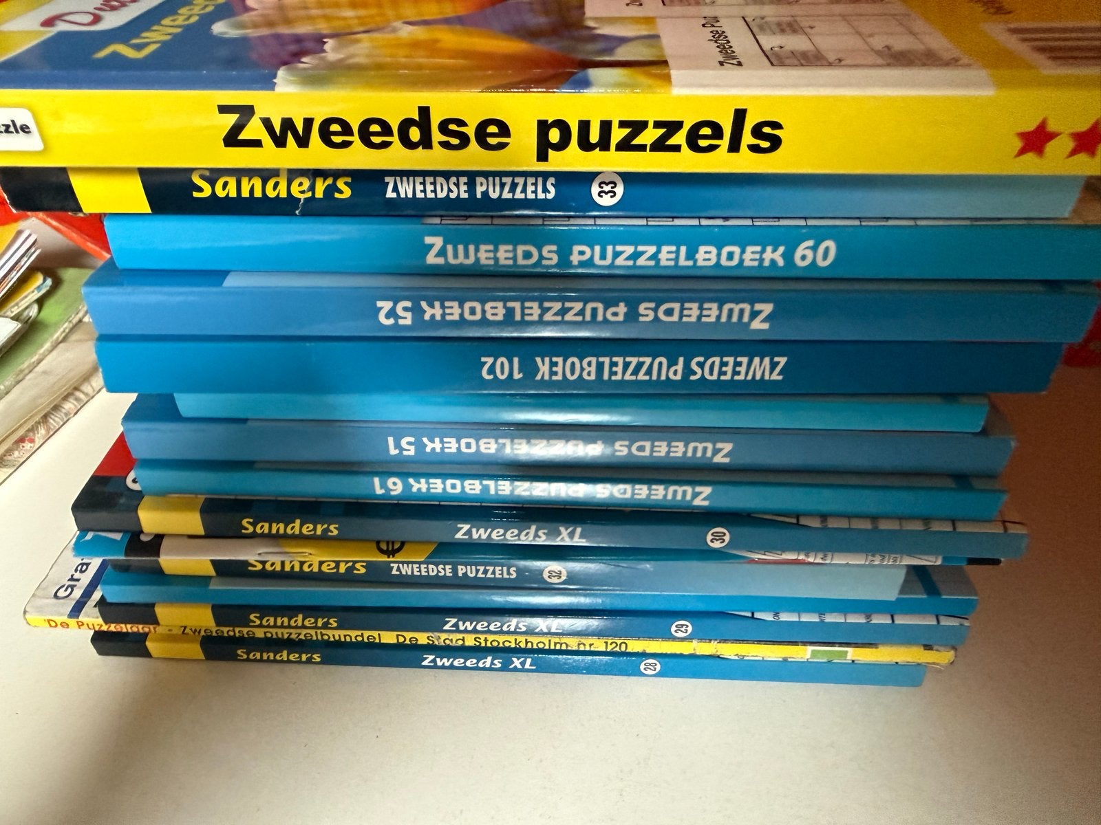 Grote collectie Zweedse puzzelboeken van Sanders, Hobby en Vrije tijd, Denksport en Puzzels, Ophalen of Verzenden, Gebruikt, Puzzelboek