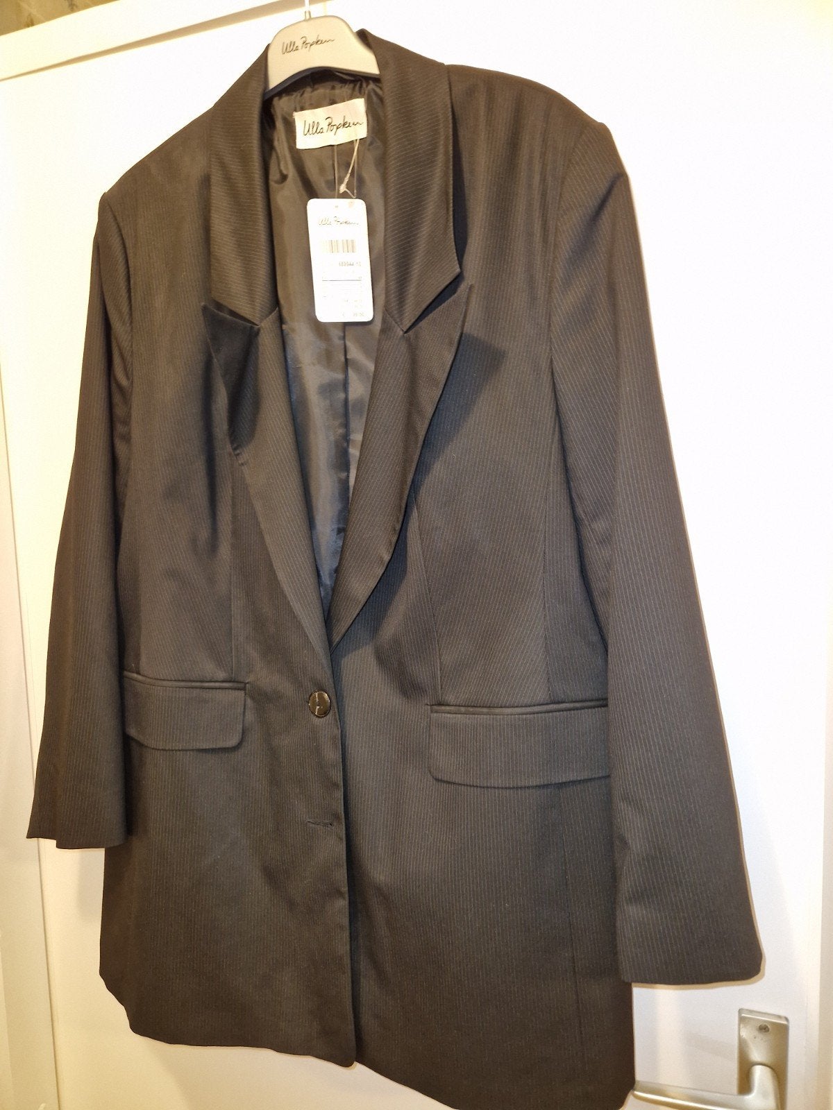Nieuwe Ulla Popken blazer donkerblauw streepje maat 50/52, Blauw, Maat 46/48 (XL) of groter, Nieuw, Ulla Popken