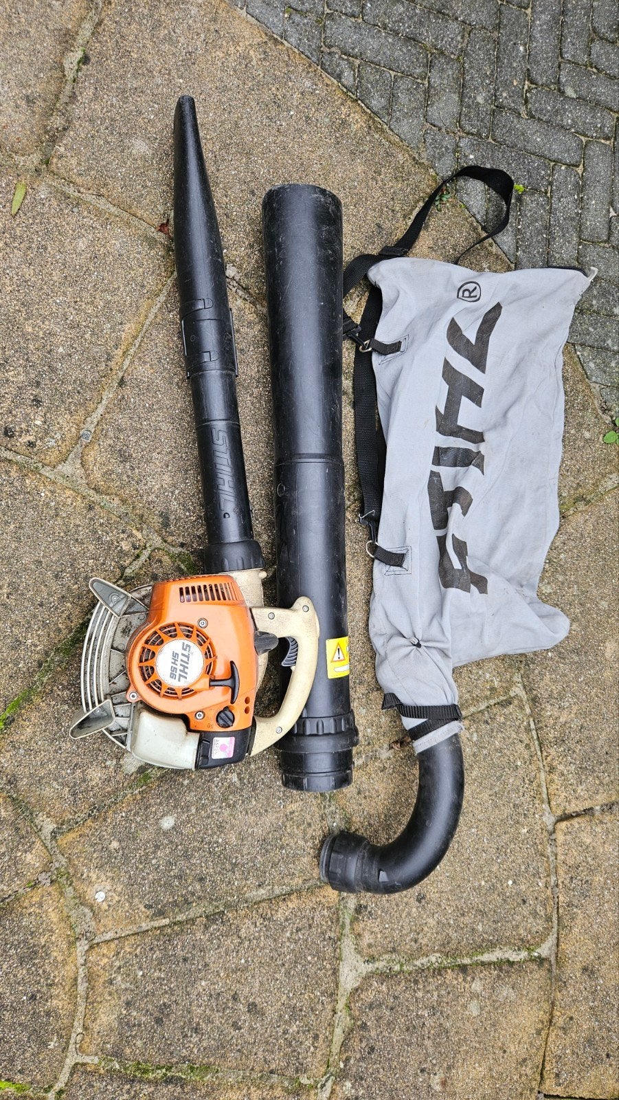 Stihl SH56 Bladblazer/Bladzuiger met opvangzak, Tuin en Terras, Gebruikt, Met opvangzak, Handgedragen, Ophalen of Verzenden