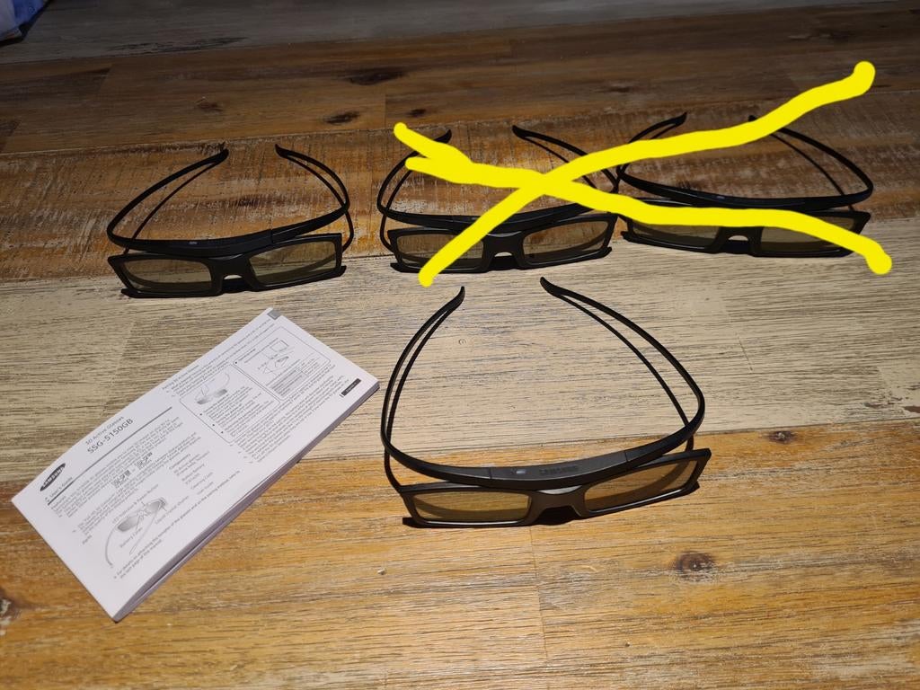 actieve 3D bril Samsung SSG-5150GB 2 stuks, Ophalen of Verzenden, Zo goed als nieuw
