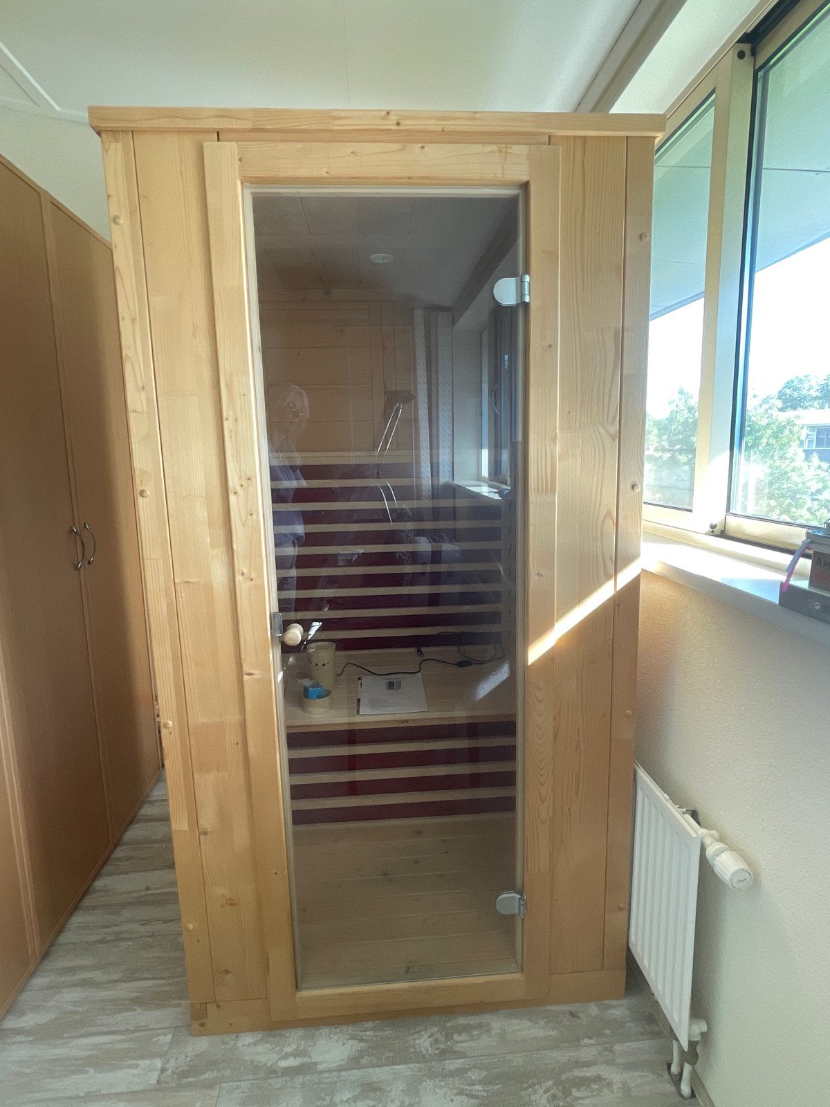 Infrarood sauna DELPHIN - KLEIN (108x108x202 cm), Ophalen, Nieuw, Infrarood, Complete sauna