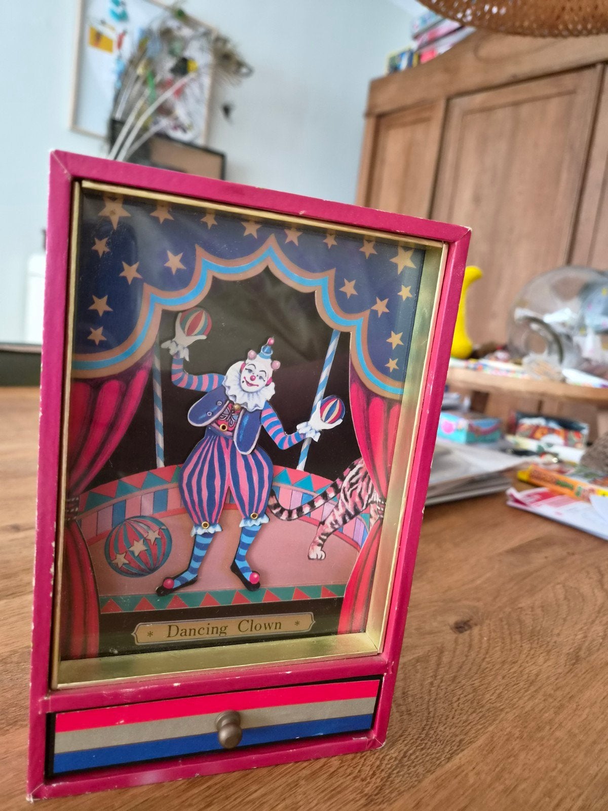 Vintage Ikecho "Dancing Clown" Muziekdoos – Made in Japan, Ophalen of Verzenden