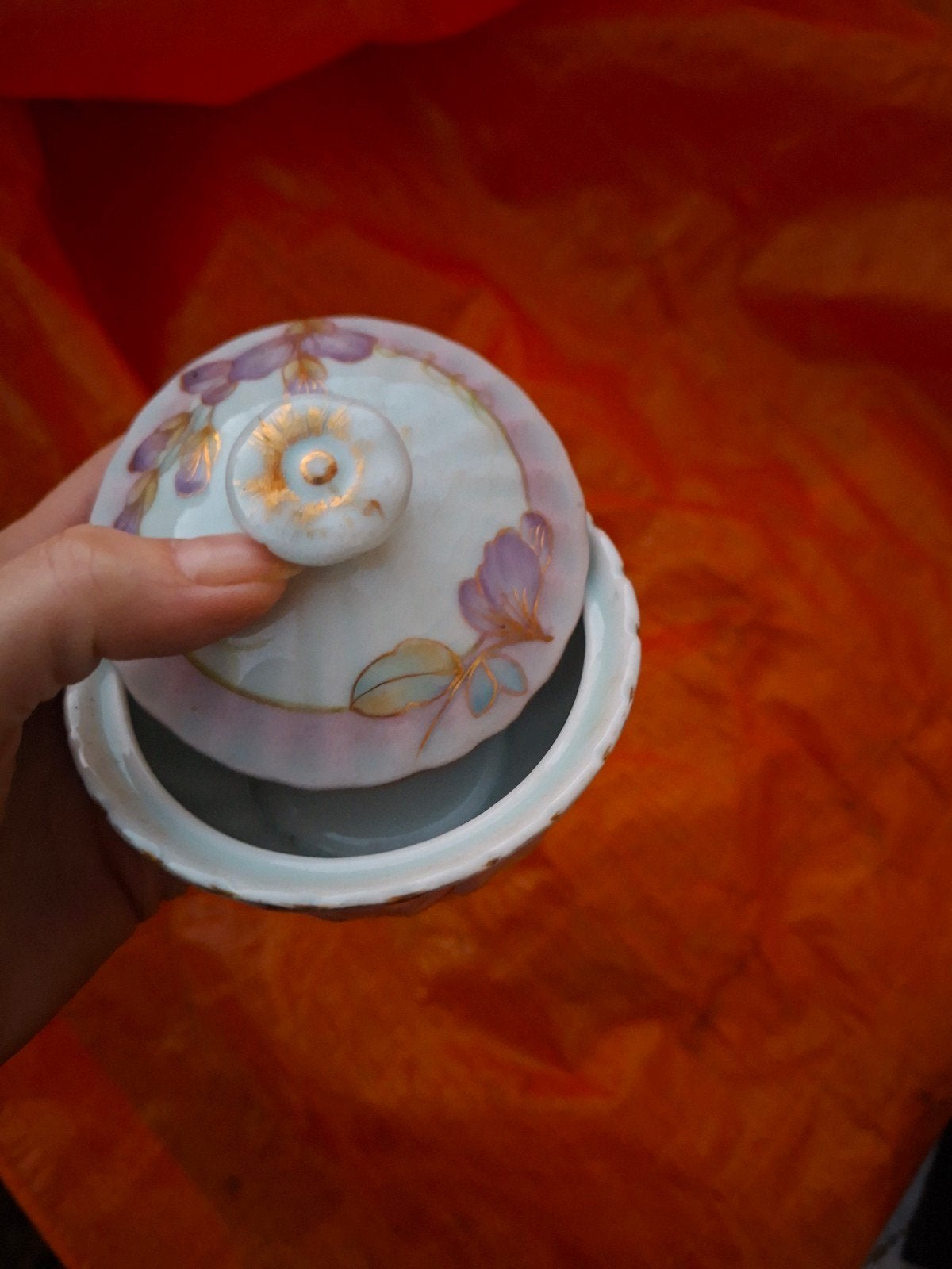 Antieke Porseleinen Suikerpot met Bloemmotief, Antiek en Kunst, Ophalen