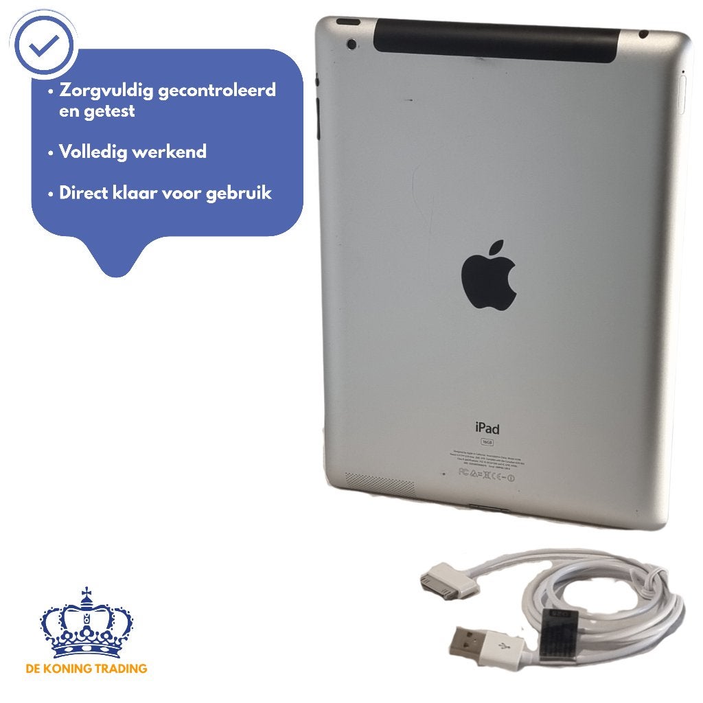 Apple iPad 2 16GB | iPad | Tablet | Incl. Kabel | Werkend, 10 inch, Apple, Wit, Apple