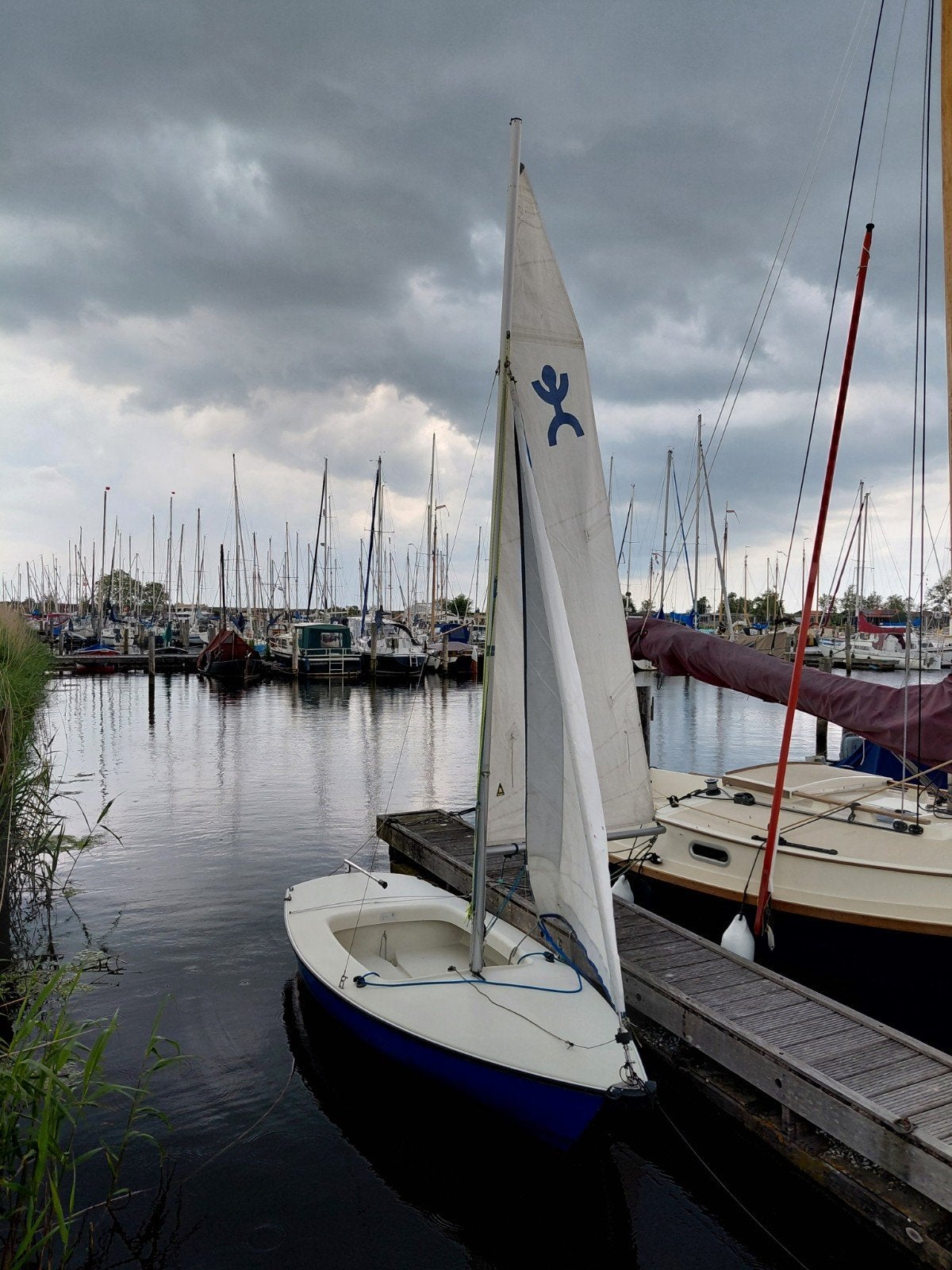 Laerling 12 ft Rolfok Jeugd Kielboot Vervolg op Optimist, Ophalen, Gebruikt, Polyester, 55 cm