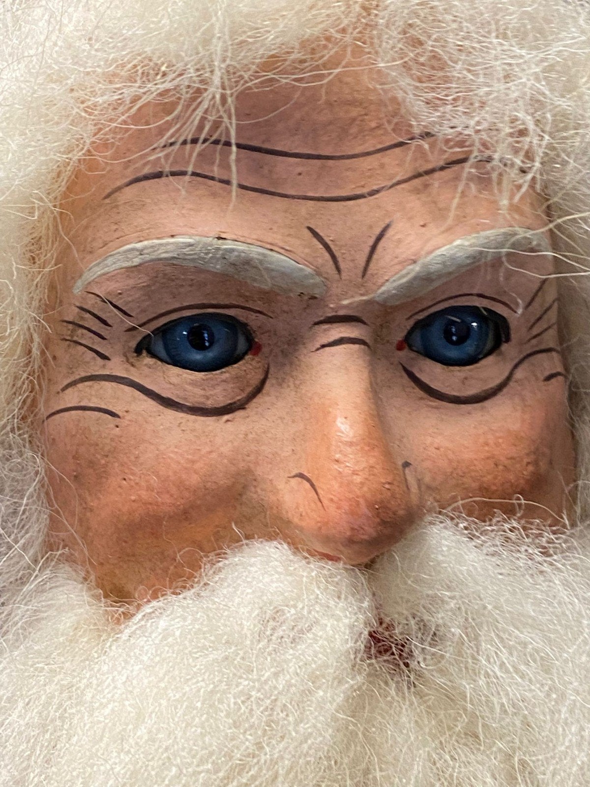 Grote antieke kerstman glasogen zeldzaam, Antiek en Kunst, Verzenden