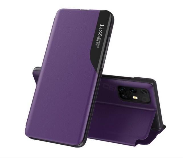 Smart Clear View Stand Cover Set Galaxy A51 4G/5G _ Paars, Verzenden, Nieuw, Hoesje of Tasje