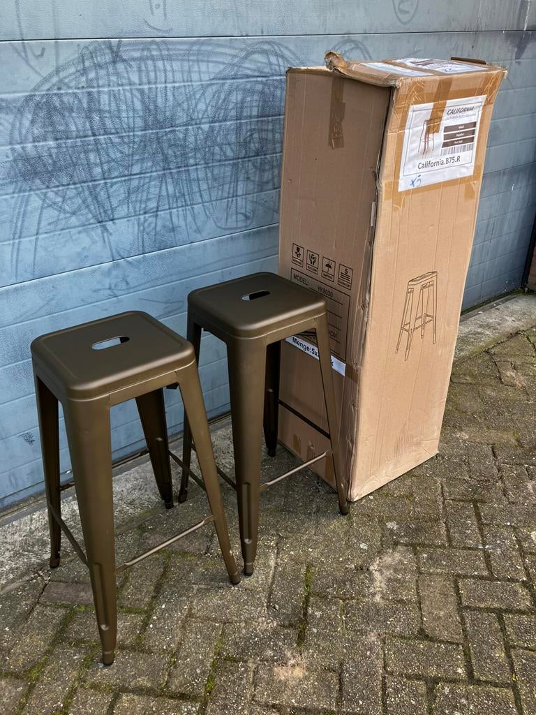 Nieuwe tolix style barkrukken, 5 krukken of meer, Ophalen, Nieuw, 60 tot 90 cm