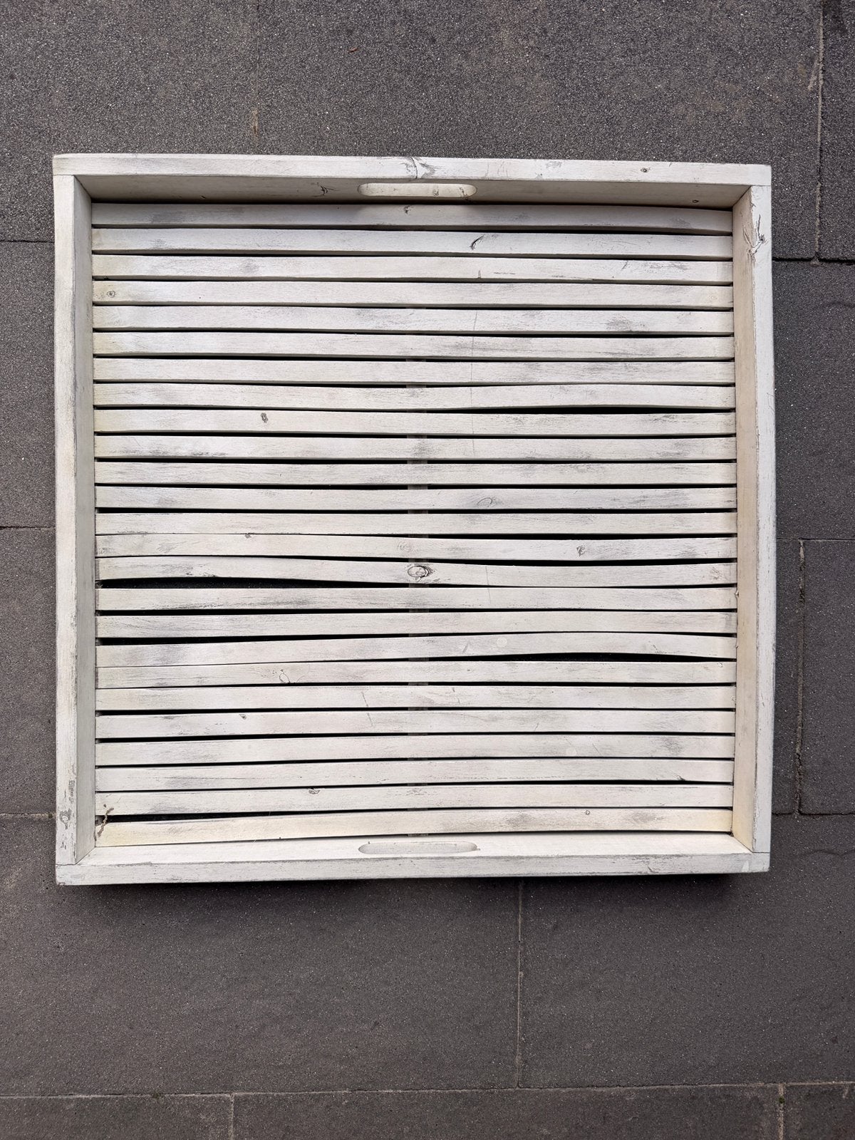 Wit houten dienblad 70x70x7, Ophalen, Gebruikt, Wit, 50 tot 100 cm