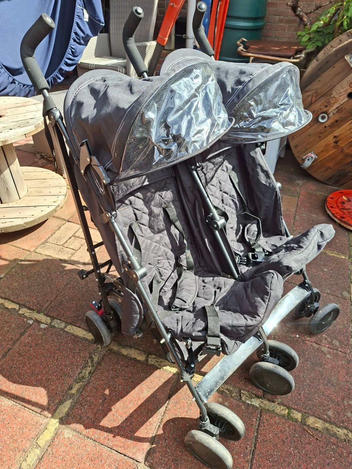 buggy voor twee kinderen gebruikt, Ophalen, Gebruikt