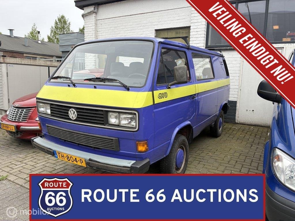 Volkswagen Transporter T3 Syncro | 1990 | Route 66 Auctions, Overige carrosserieën, Volkswagen, Zwart, Bedrijf