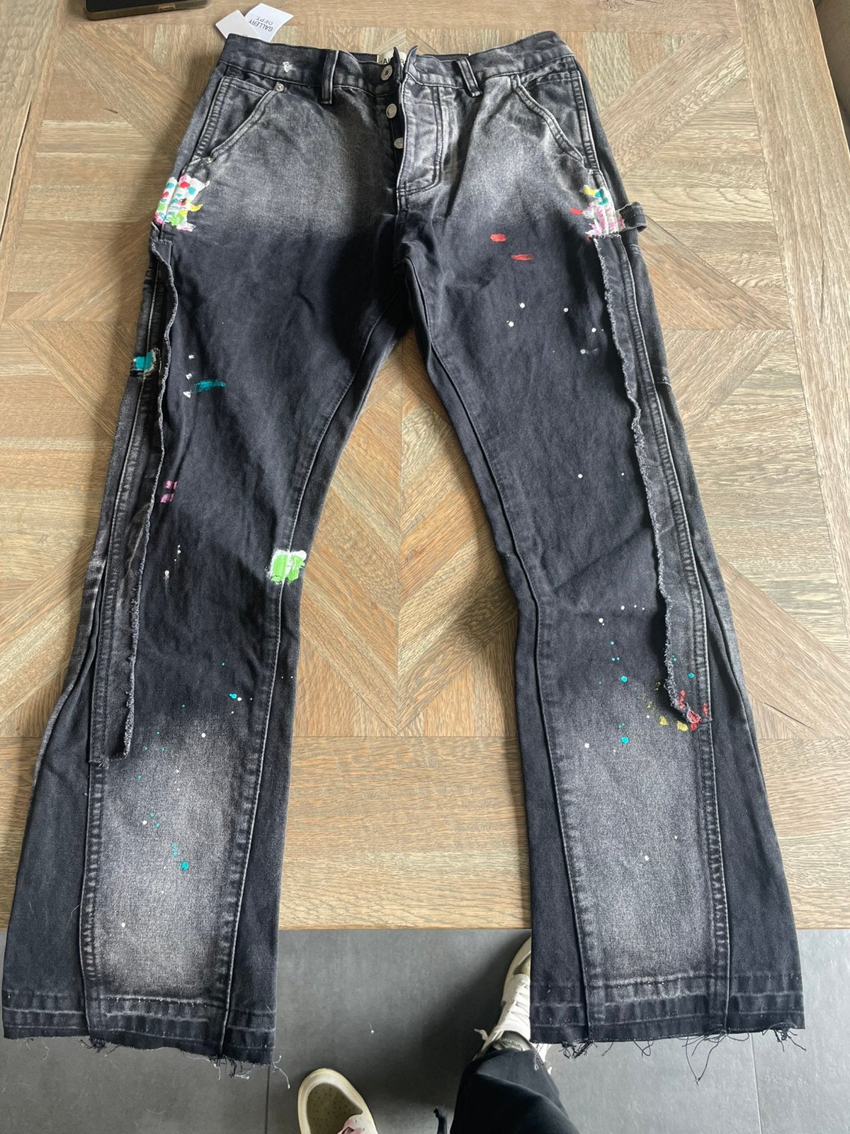 Gallery Dept. Flared Paint Splatter Jeans Maat 30, Kleding | Heren, Ophalen of Verzenden, Nieuw, Blauw, W32 (confectie 46) of kleiner