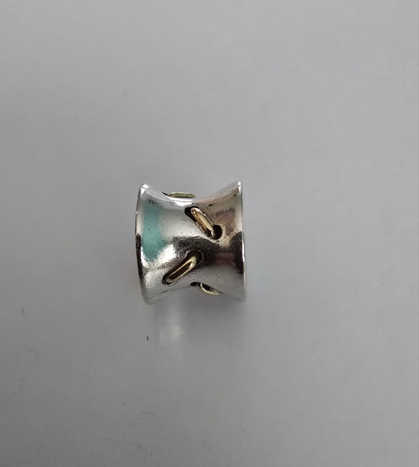 Prachtige originele bicolor Pandora bedel - zilver met goud, Sieraden, Tassen en Uiterlijk, Ophalen of Verzenden, Zo goed als nieuw