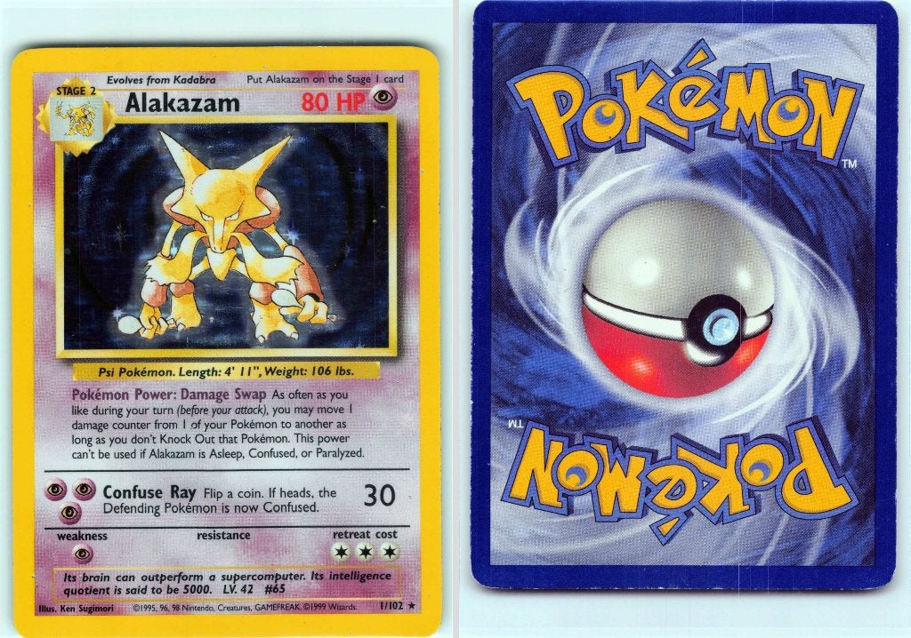 Pokémon kaart: Alakazam (BS 1), Verzenden, Zo goed als nieuw