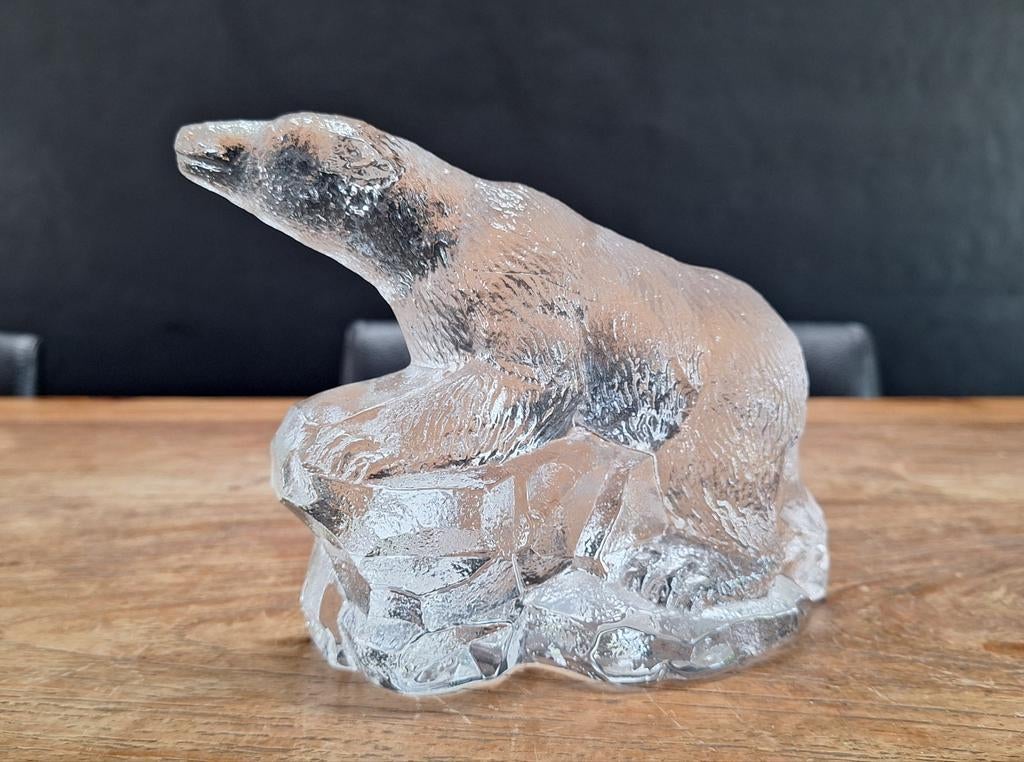 vintage B.F. Norge glass polar bear Eda Krystall design, Antiek en Kunst, Antiek | Glas en Kristal, Ophalen of Verzenden