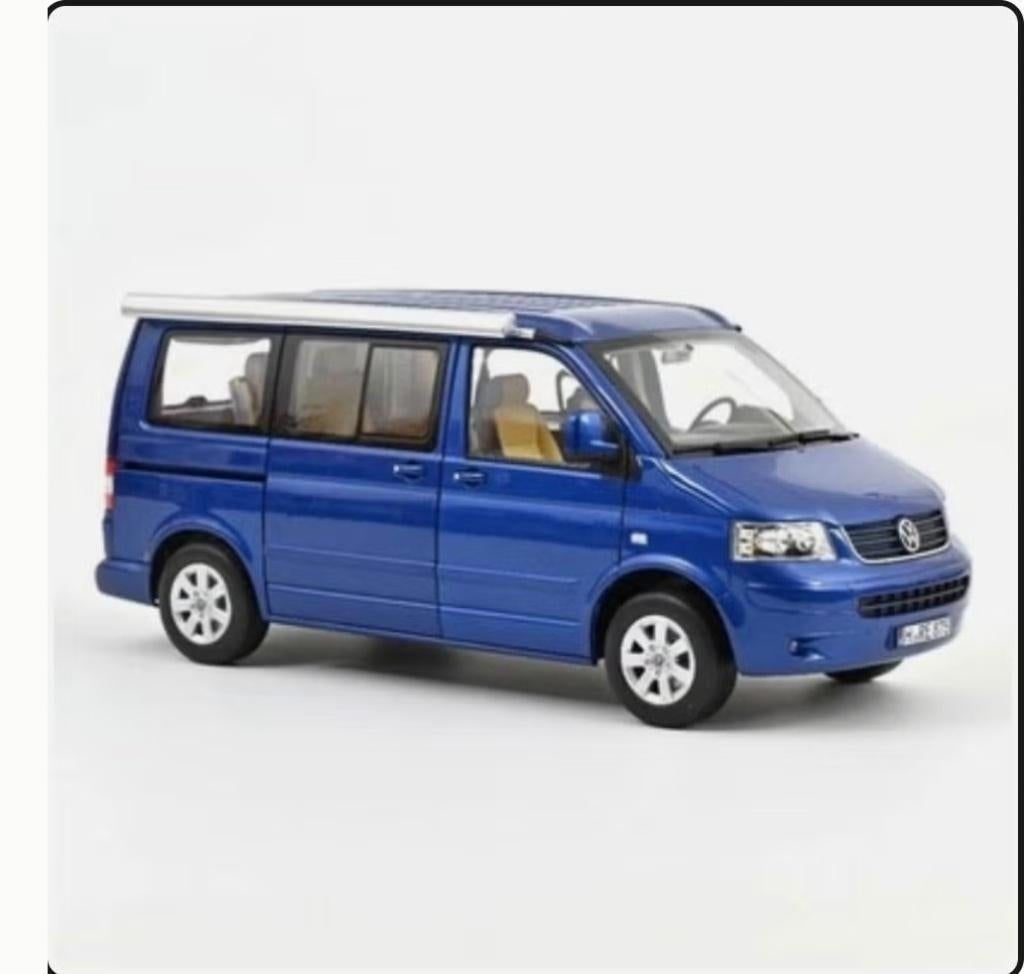 Norev Volkswagen VW T4 California Bouwjaar 2003 Blue 1:18, Hobby en Vrije tijd, Modelauto's | 1:18, -, Norev, Ophalen of Verzenden
