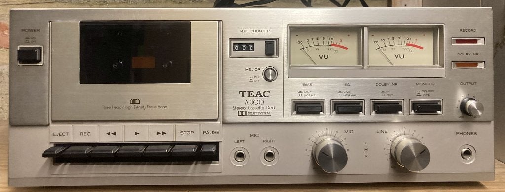 TEAC A-300 Vintage Cassettedeck, Ophalen of Verzenden, Enkel, Overige merken, Tape counter