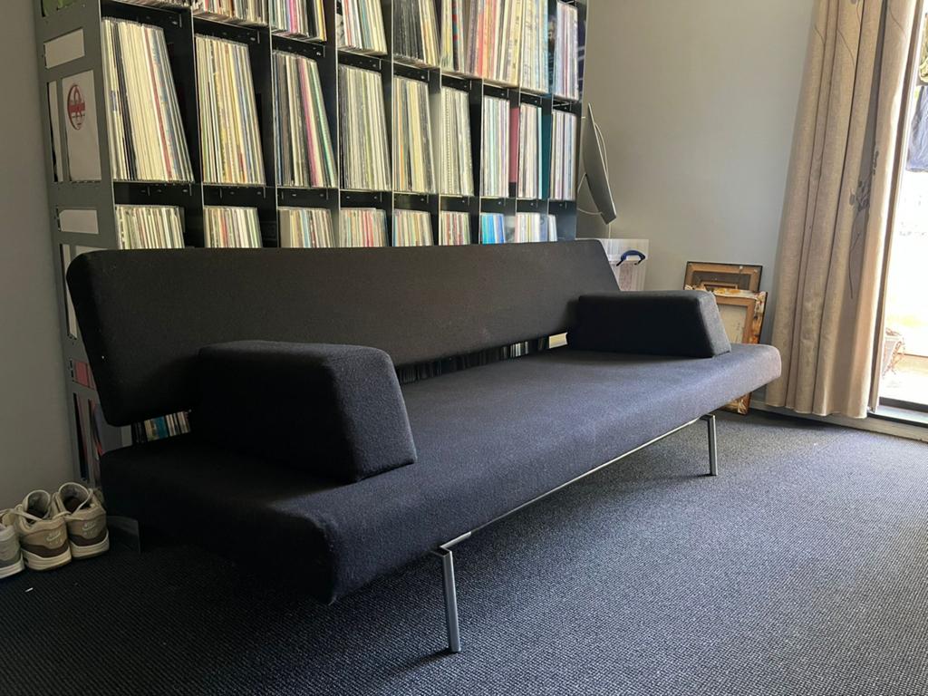 Martin Visser slaapbank, Huis en Inrichting, Slaapkamer | Slaapbanken, Ophalen, Gebruikt, 70 cm of minder, Zwart