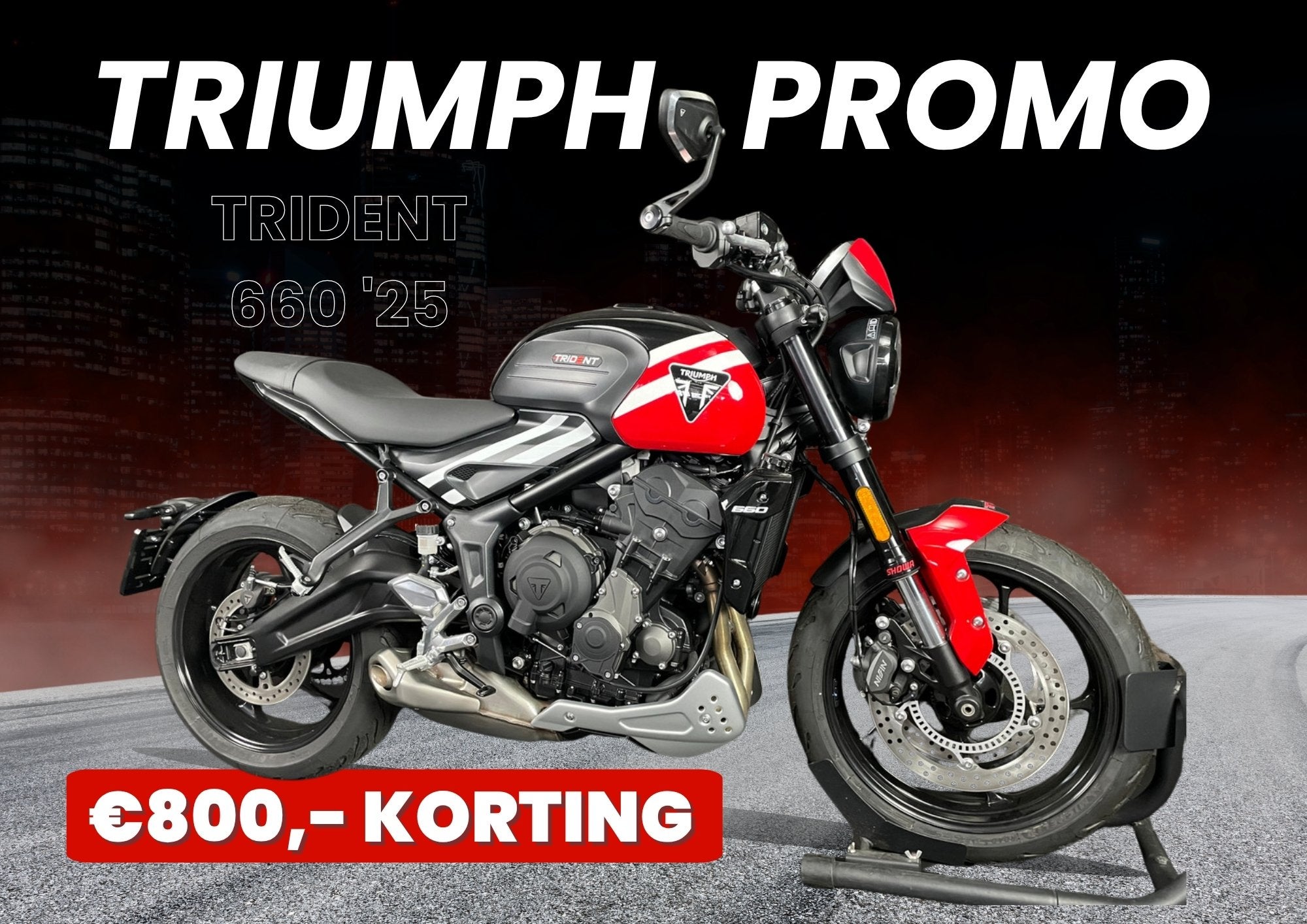 Triumph TRIDENT 660 INCL ACCESSOIRES (bj 2025), Meer dan 35 kW, Naked bike, 660 cc, Bedrijf