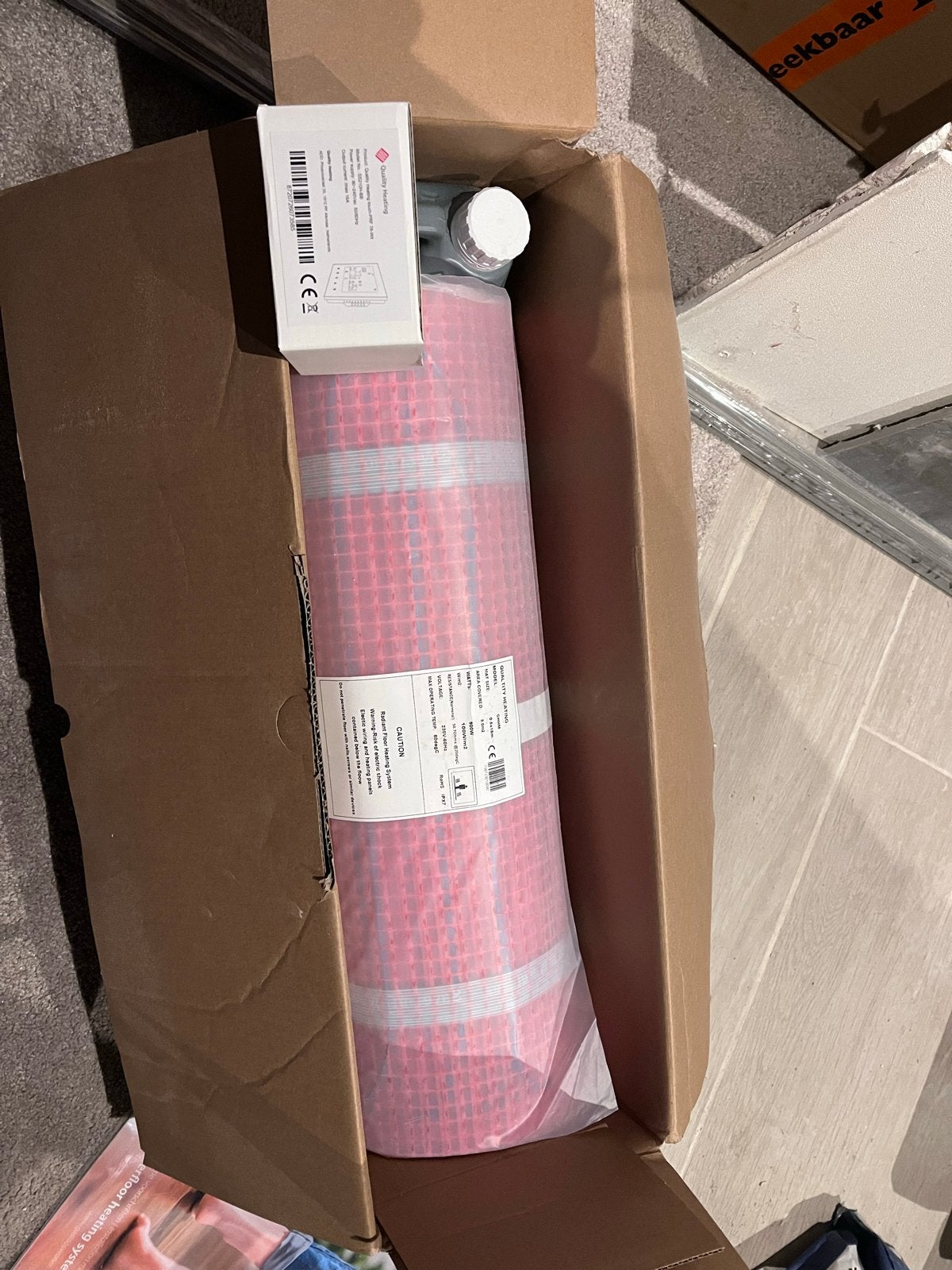 Magna elektrische vloerverwarming 9 m2 - Nieuw in doos, Verzenden, Nieuw, 800 watt of meer, Overige typen