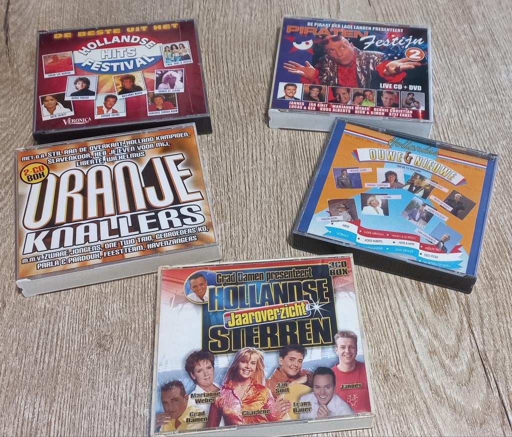 Vier Hollandse cd's en een cd/dvd nummer 52, Cd's en Dvd's, Ophalen of Verzenden, Gebruikt, Levenslied of Smartlap