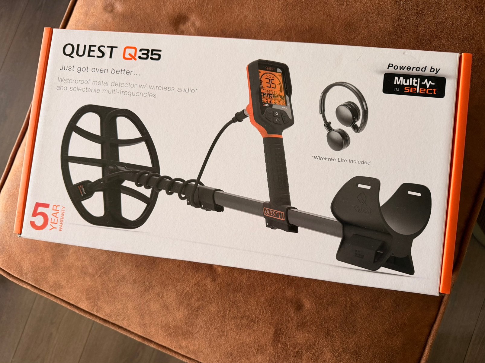 Nieuwe Quest Q35 Metaaldetector + Pinpointer en headset, Hobby en Vrije tijd, Metaaldetectors, Overige merken, Meer dan 30 cm
