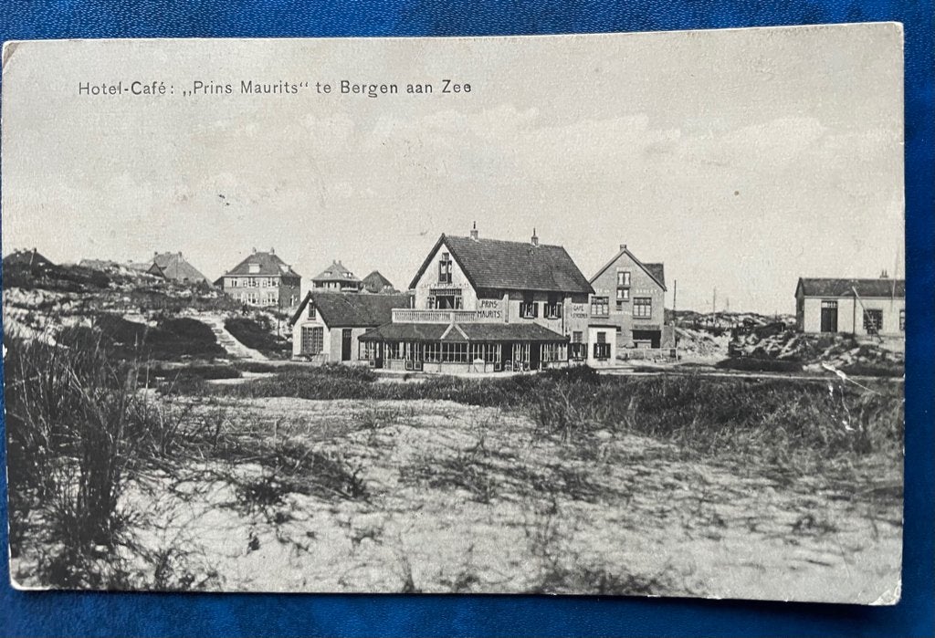 ansichtkaart van Bergen aan Zee ; Hotel Cafe Prins Maurits., Verzenden, 1920 tot 1940, Noord-Holland