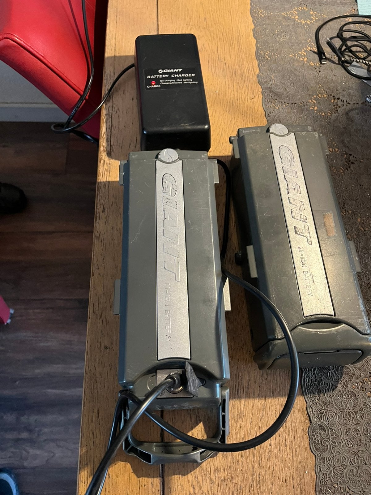 Giant accu’s met oplader, Ophalen, Gebruikt