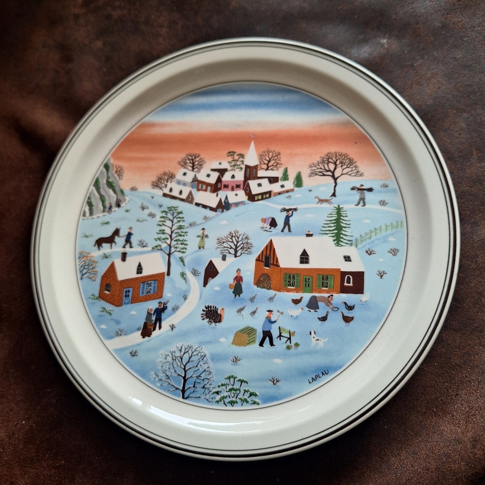 Villeroy & Boch wandbord "winter" van Laplau., Ophalen