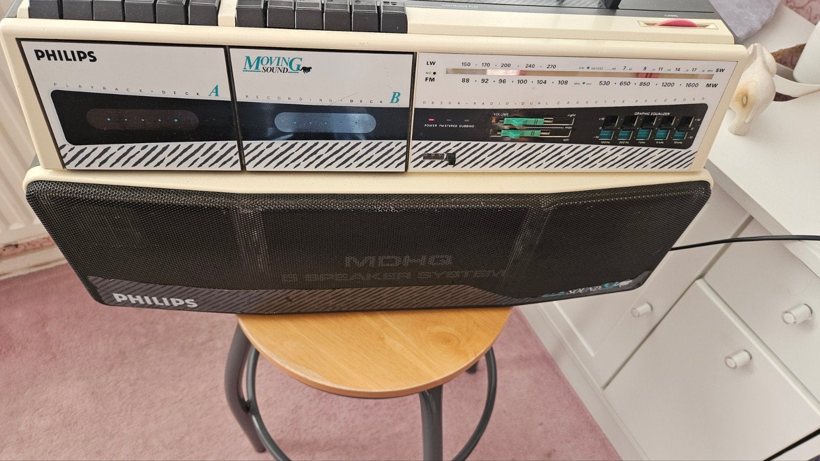 Philips Moving Sound MDHQ Stereo Radio Cassette Recorder, Ophalen of Verzenden