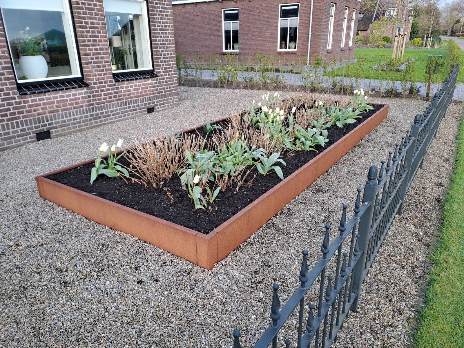Cortenstaal borderranden, ringen, keerwanden, maatwerk, Ophalen, Vierkant, Nieuw, Balkon