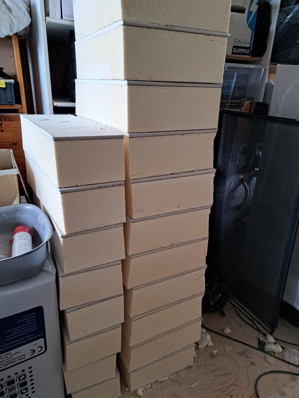 rest stukken PIR (14cm) met gips (1.2mm AK), Doe-het-zelf en Verbouw, Ophalen, Hardschuim (Pir), 12 cm of meer, 5 tot 10 m²