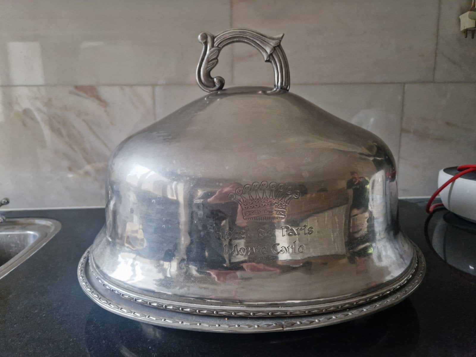 Opdienschaal zilver Monte Carlo, Ophalen of Verzenden, Zilver