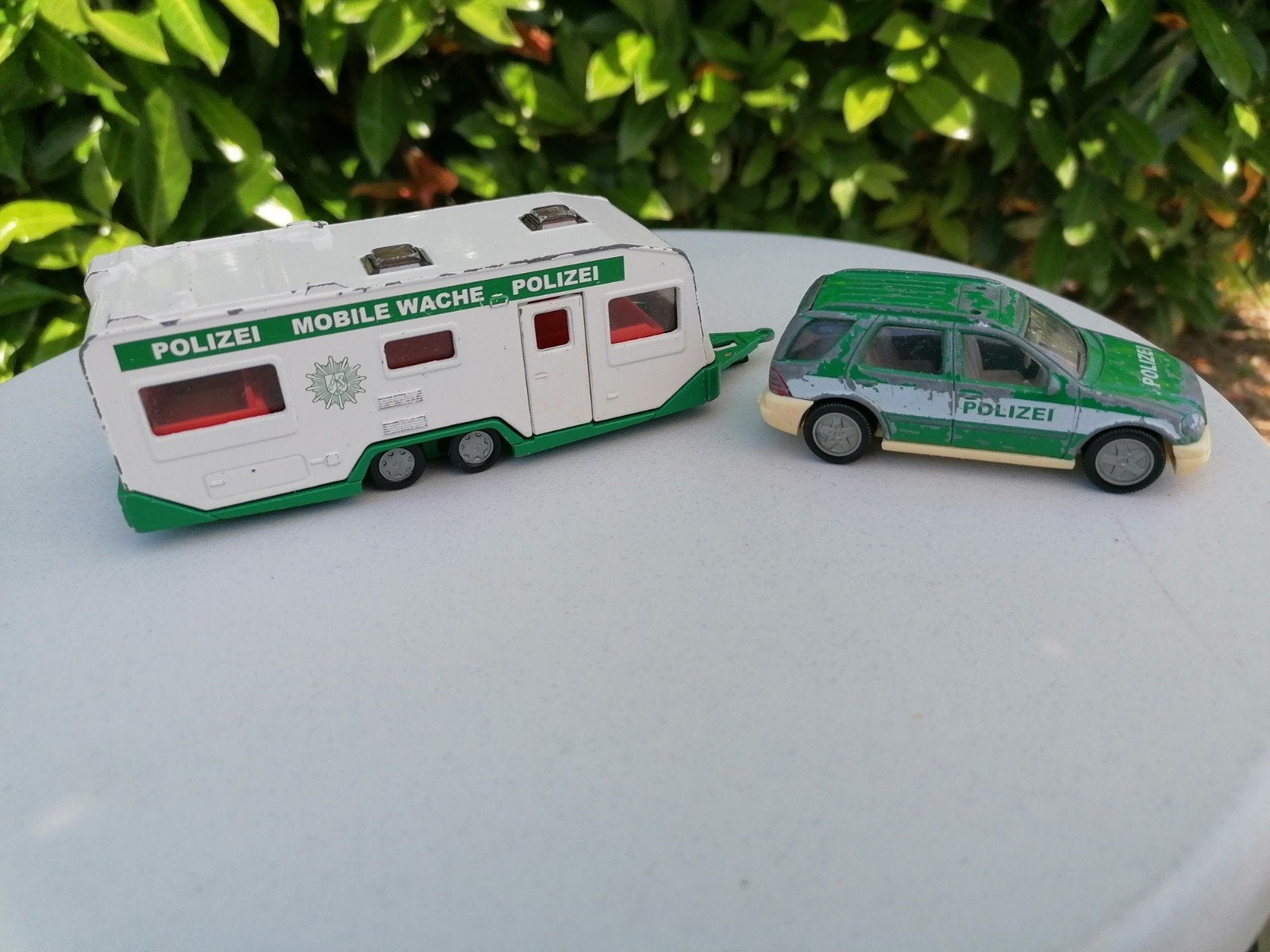 Siku Polizei set: Auto met caravan (Mobile Wache), Hobby en Vrije tijd, Modelauto's | 1:43, Ophalen of Verzenden, Gebruikt, Auto