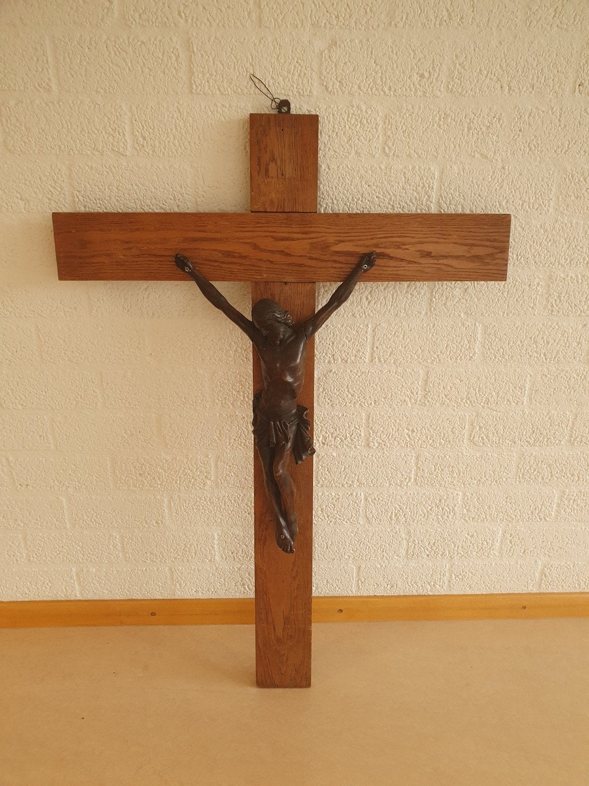 Antiek houten kruisbeeld met corpus van Christus, Antiek en Kunst, Ophalen