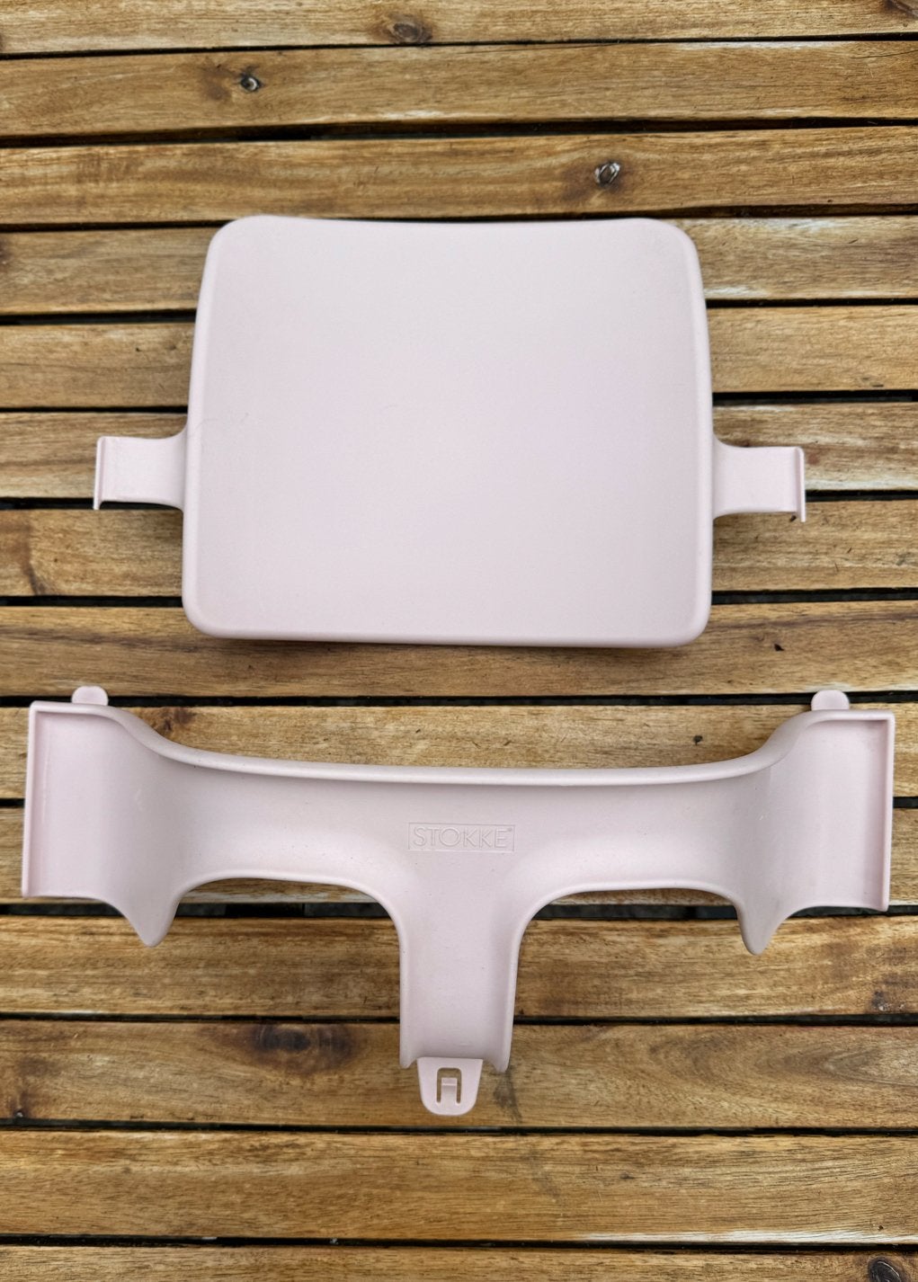 Stokke Tripp Trapp Baby Set V2 lichtroze, Ophalen of Verzenden, Zo goed als nieuw, Meegroeistoel