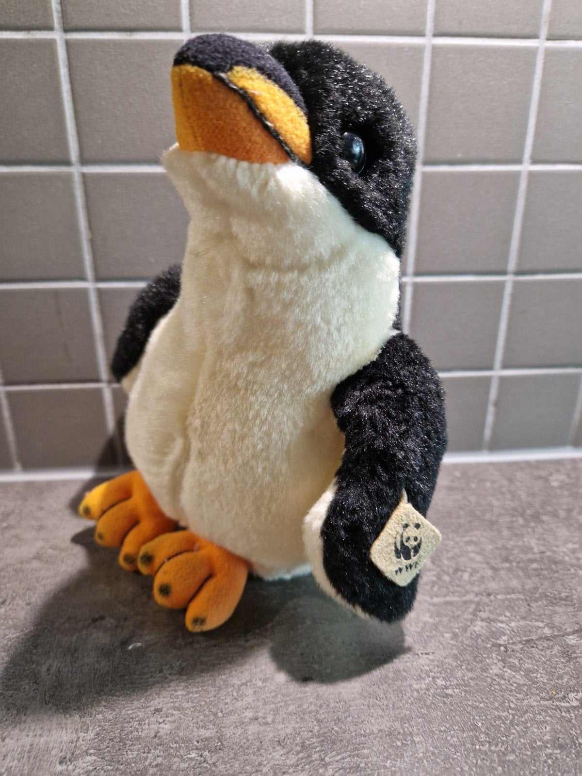 WWF Pinguïn Knuffel - 20 cm hoog, Pinguïn, Zwart, Ophalen of Verzenden, Middelgroot (20 tot 80 cm)