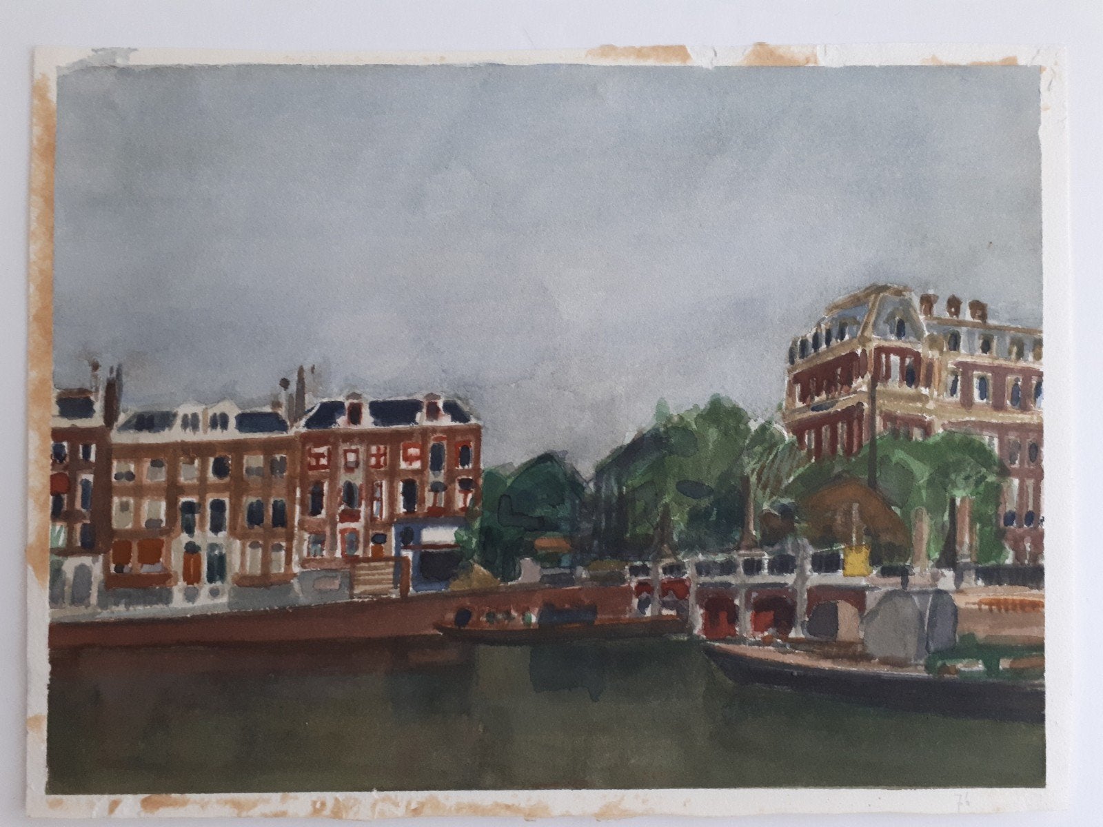 Stadsgezicht Amsterdam, Amstelhotel en Hogesluis, Ophalen of Verzenden