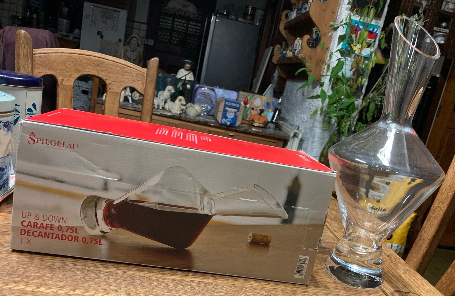 Spiegelau Up & Down karaf 0.75L - Nieuw in doos, Ophalen of Verzenden, Zo goed als nieuw, Overige merken, Glas