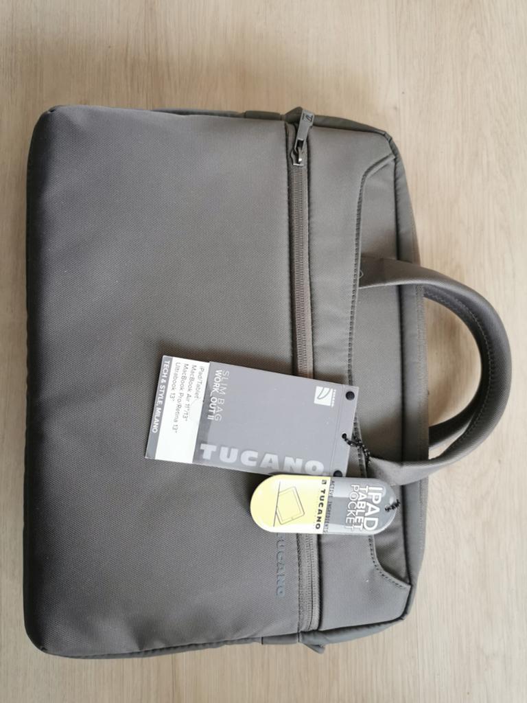 Tucano Work_Out II Slim Bag voor 13" MacBook/iPad/Tablet, Gevoerd laptopvak, Grijs, Nieuw, Ophalen of Verzenden