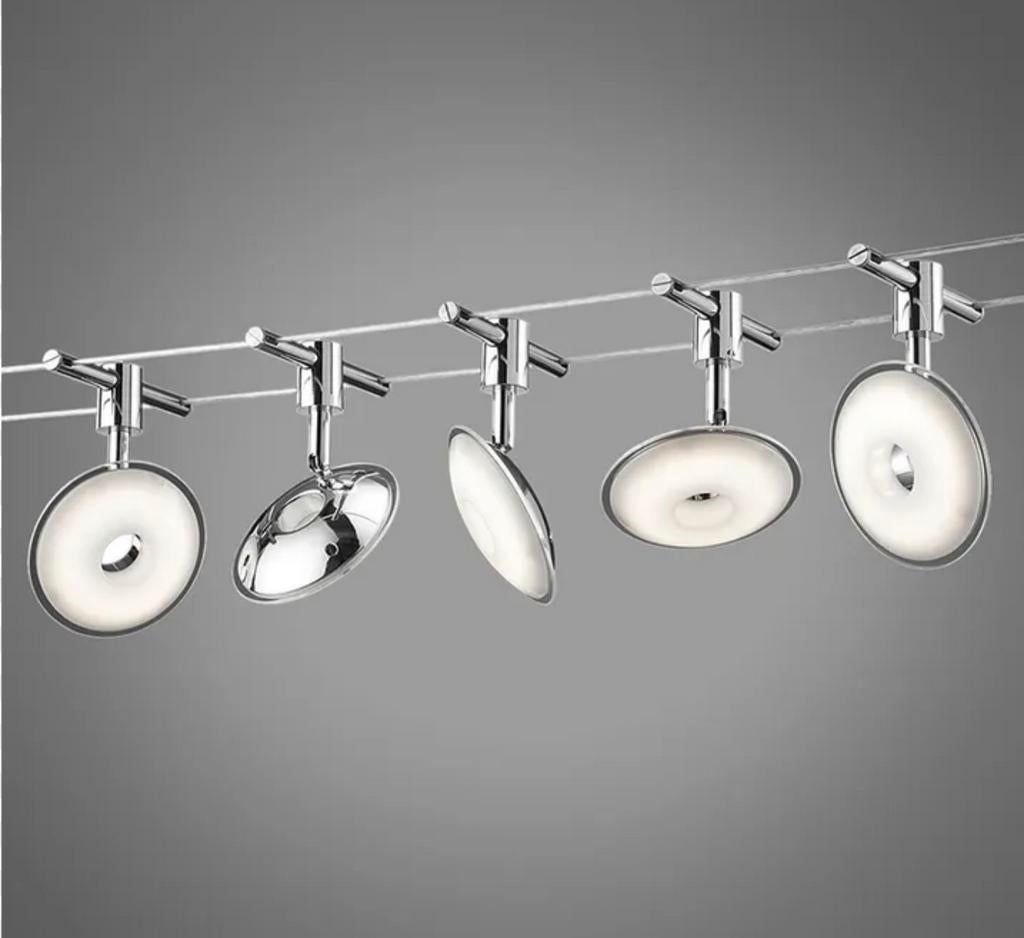 2-Lijns kabelsysteem voor lampen, 12-15 meter, Ophalen of Verzenden, Gebruikt, Overige materialen, 75 cm of meer