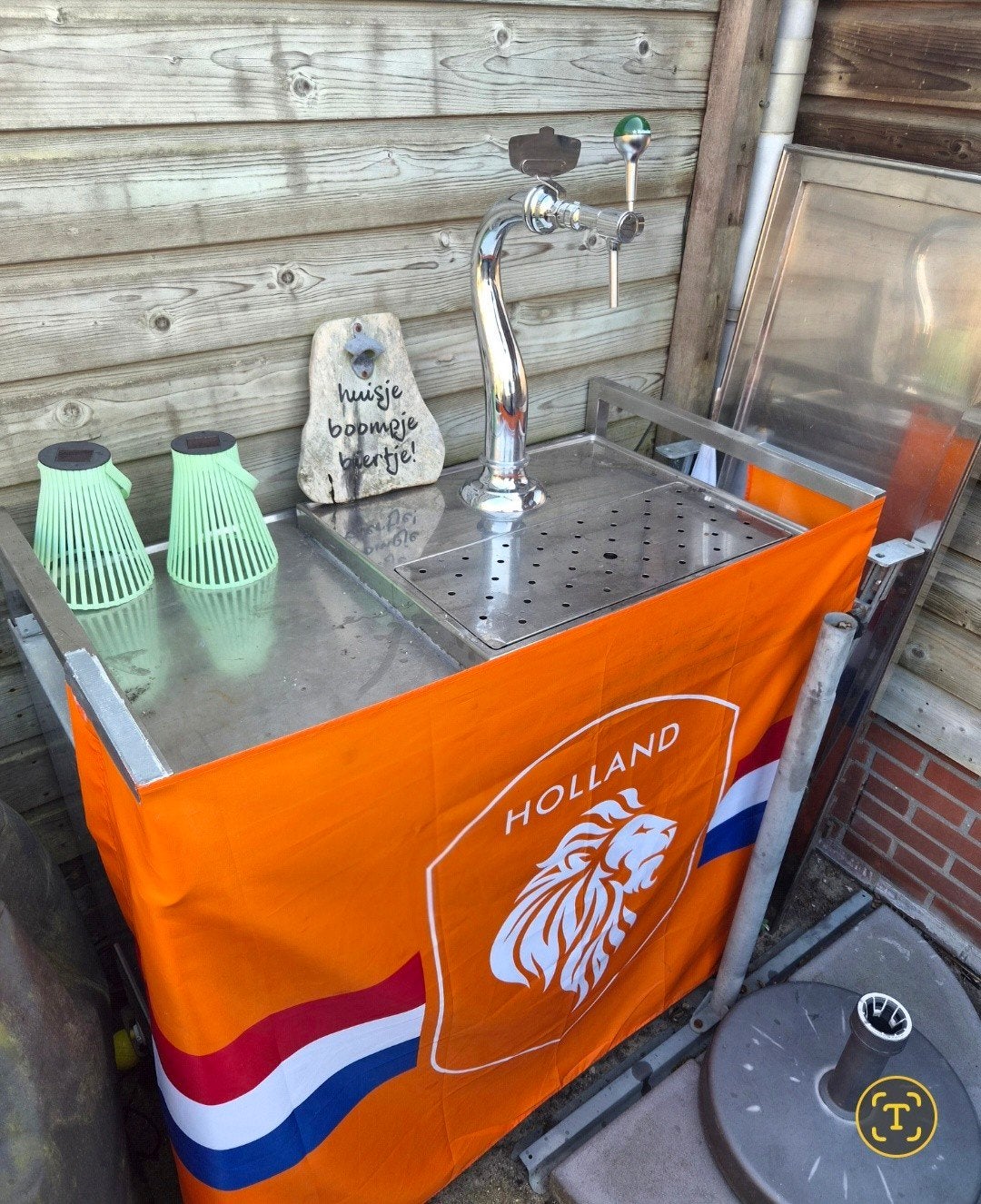 Biertap met spoelbak - Ideaal voor feestjes!, Ophalen, Gebruikt