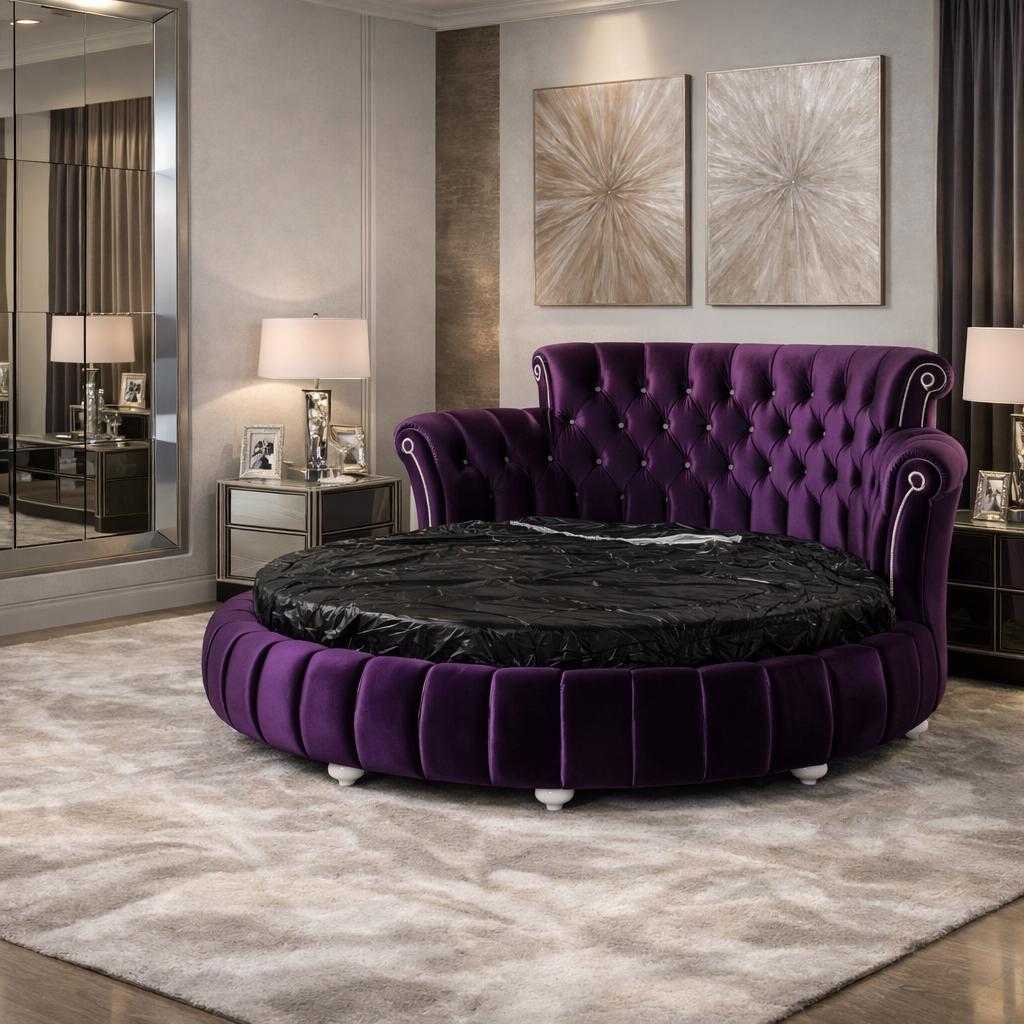 50% KORTING OP ALLE ITALIAANSE RONDE BEDDEN/BOXSPRINGS! 995, Verzenden, Nieuw, Tweepersoons, 180 cm