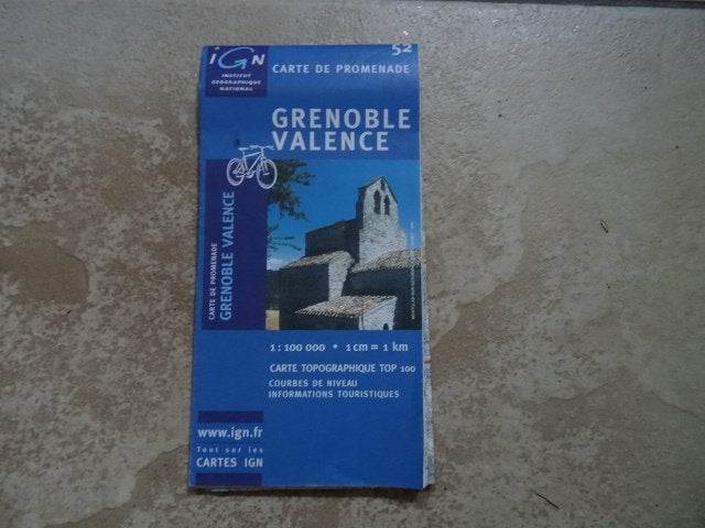 IGB 52 fietskaart Grenoble, Valence, Boeken, Atlassen en Landkaarten, Ophalen of Verzenden, 2000 tot heden, Frankrijk, Landkaart