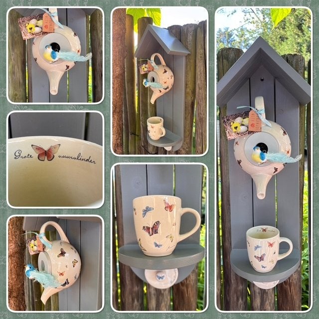 Cadeautip! JBS/DE Vlinders Theepot Vogelhuisje, Ophalen of Verzenden, Nieuw