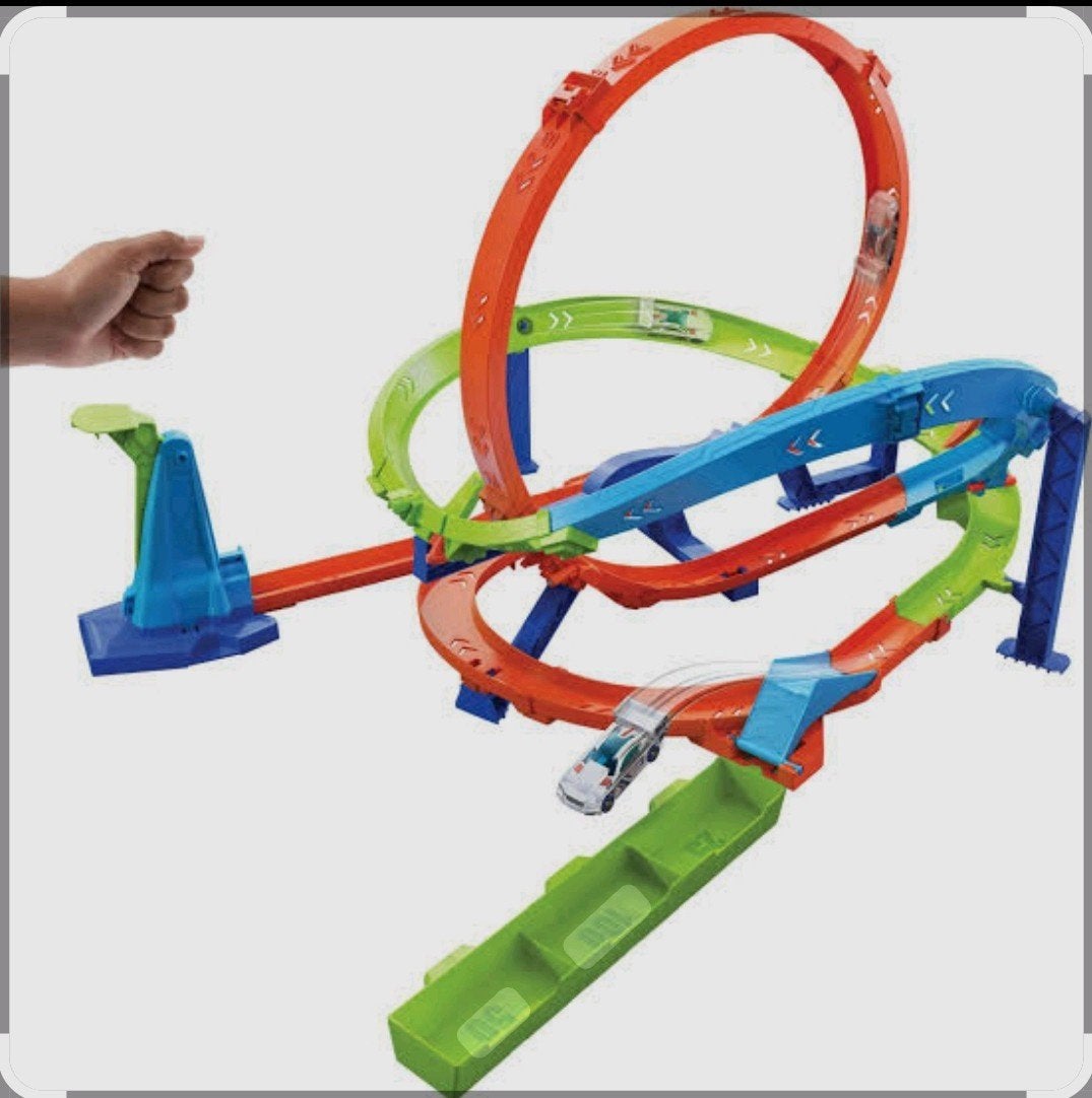 Hot Wheels Actie cycloon Loopingset racebaan, Kinderen en Baby's, Ophalen of Verzenden, Zo goed als nieuw